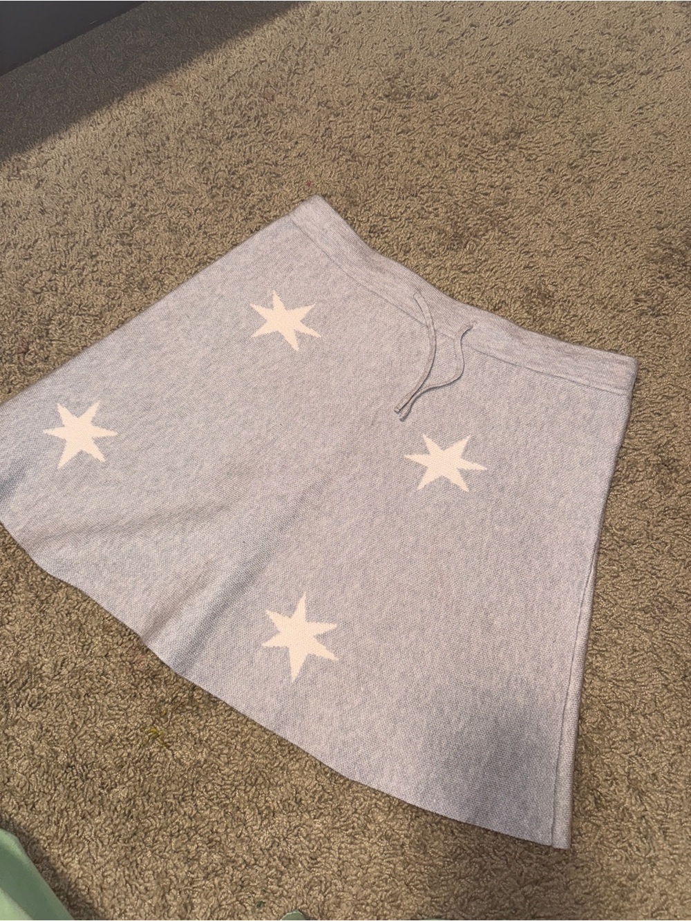 Free Assembly Light Purple Star Knit Skirt - Women's Casual A-Line